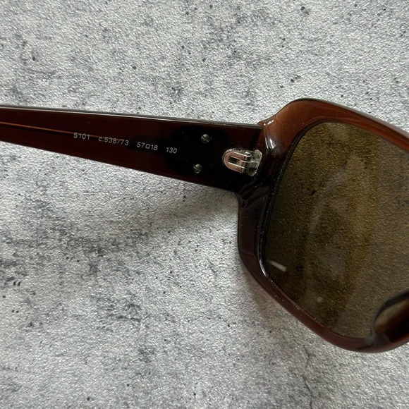 2000s CHANEL Brown Oversized Sunglasses w/ CC Logo Temples + Case - Picture 8 of 9